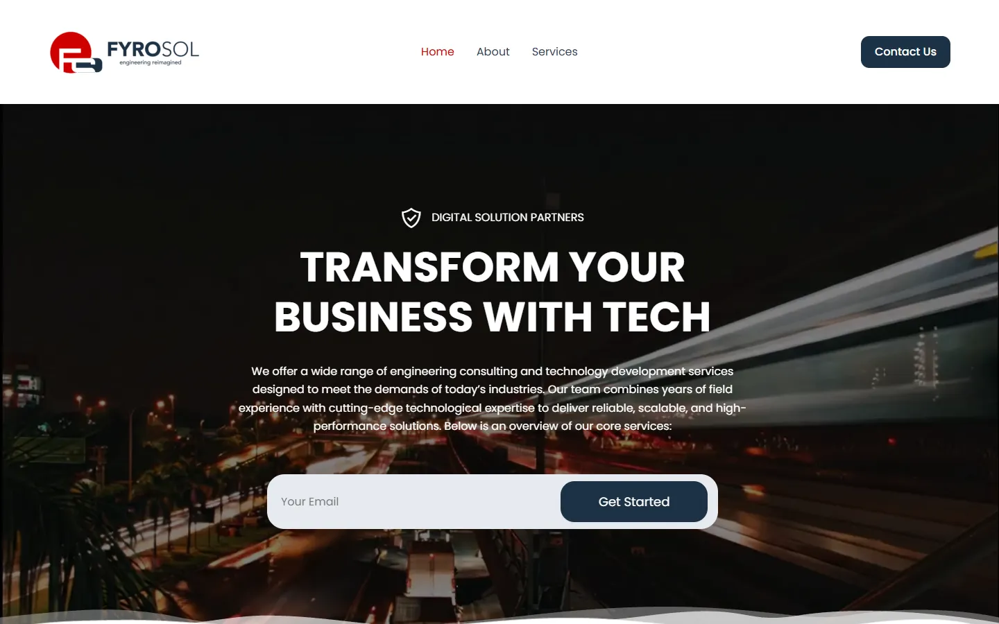 Fyrosol website landing page