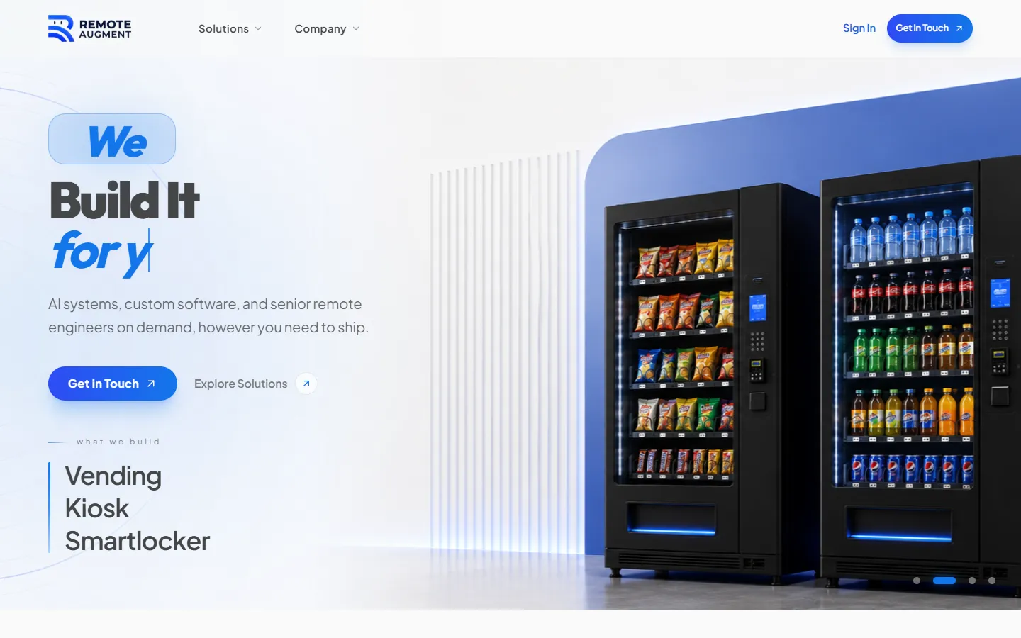 Remote Augment website landing page